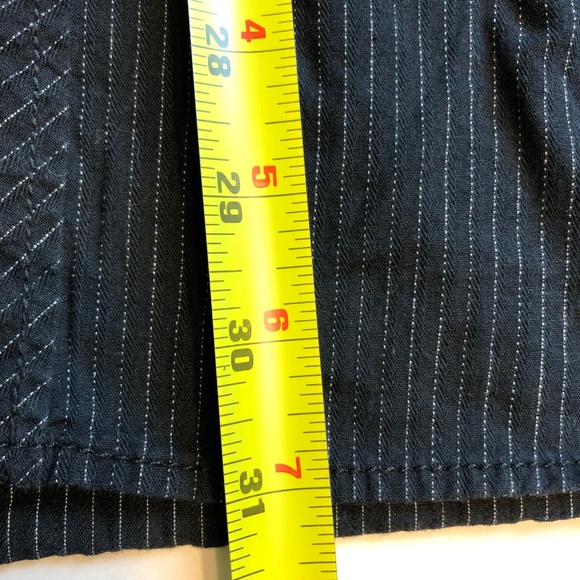 Skully Button Front Long Sleeve Pin Stripe Shirt - Picture 6 of 6